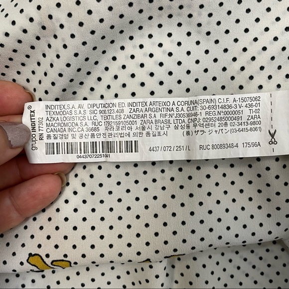 ZARA Dachshund Dog Blouse Size Large - Picture 7 of 8